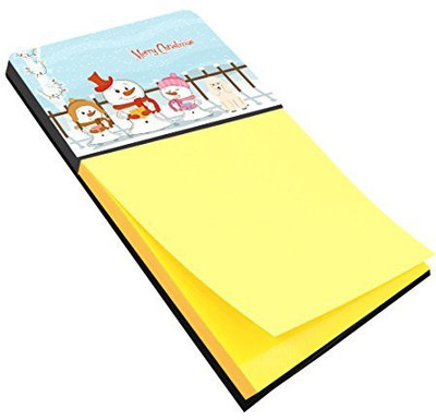 

Caroline's Treasures Pocket-size Note Pad(Merry Christmas Carolers Poodle White, Yellow)