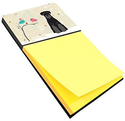 

Caroline's Treasures Pocket-size Note Pad(Christmas Presents between Friends Standard Schnauzer Black, Yellow)