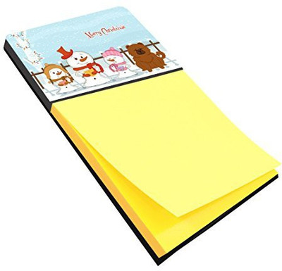 

Caroline's Treasures Pocket-size Note Pad(Merry Christmas Carolers Chow Chow Red, Yellow)