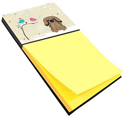 

Caroline's Treasures Pocket-size Note Pad(Christmas Presents between Friends Pekingnese Tan, Yellow)