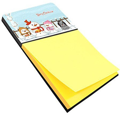 

Caroline's Treasures Pocket-size Note Pad(Merry Christmas Carolers Shih Tzu Black Silver, Yellow)