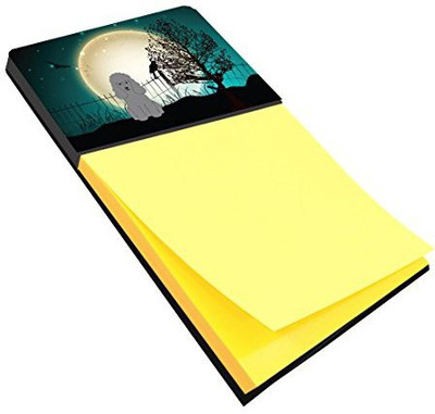 

Caroline's Treasures Pocket-size Note Pad(Halloween Scary Poodle Silver, Yellow)