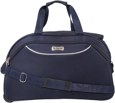 

emblem (Expandable) Companion Duffel 24Inch Blue Duffel Strolley Bag(Blue)
