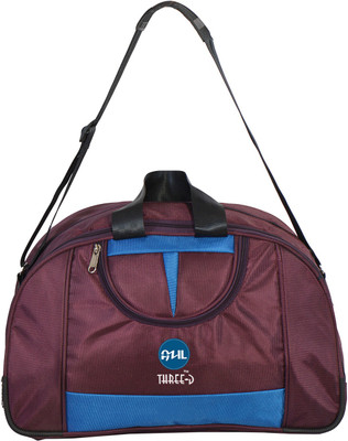 

Azil Three-D Polyster Maroon & Blue Duffle bag Duffel Strolley Bag(Maroon)