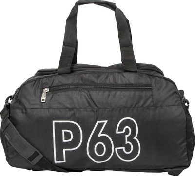 

emblem P-63 Black Duffel Strolley Bag(Black)