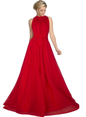 A-line Gown Red Flipkart Offer