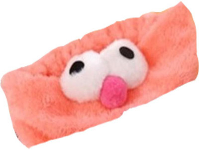 

TENFLOOR Cute Big-Eye Hairband, Washing Face Makeup Headband(Hot Pink Color) Head Band(Orange)