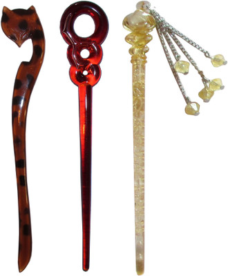 

Kabello Trendy combo of juda sticks Bun Stick(Multicolor)