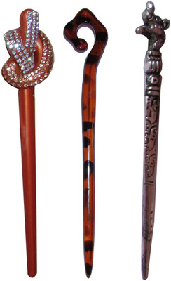 

Vogue Wedding combo of juda sticks Bun Stick(Multicolor)