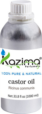 

KAZIMA Castor Cold Pressed Carrier Oil (1000ML) Pure Natural For Skin care & Hair treatment Hair Oil(1000 ml)