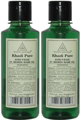 

Khadi Pure Herbal Ayurvedic 21 Herbs Hair Oil(420 ml)