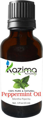 KAZIMA Peppermint Essential Oil (15ML) Pure Natural For Skin care & Hair treatment Hair Oil(15 ml)