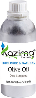 

KAZIMA Olive Cold Pressed Carrier Oil (500ML) Pure Natural For Skin care & Hair treatment Hair Oil(500 ml)