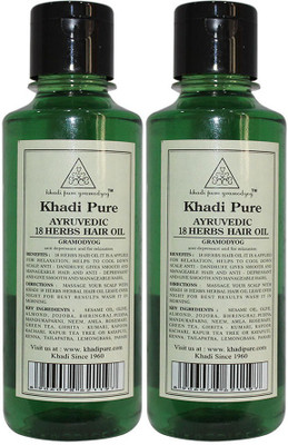 

Khadi Pure Herbal Ayurvedic 18 Herbs Hair Oil(420 ml)
