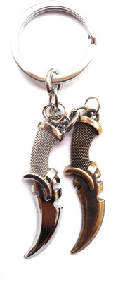 

HatsOff Dual Knife Design Key chain Golden and Silver Knife key ring Key Chain