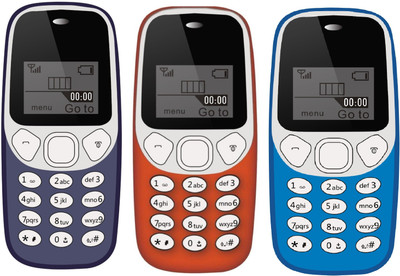 I Kall K71 Pack of Three Mobile(Dark Blue & Sky Blue & Red)
