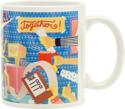 

Chumbak Office Shenanigans Ceramic Mug(300 ml), Multicolor