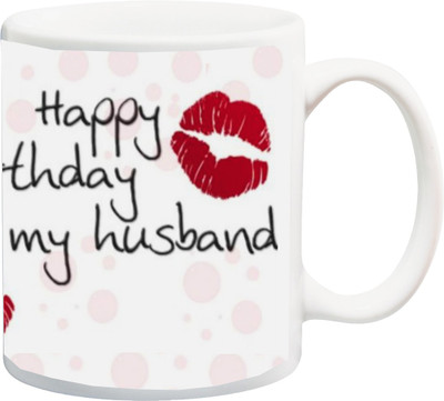 

Stylotrendz Happy Birthday to My Husband perfect for hubby Ceramic Mug(325 ml), White