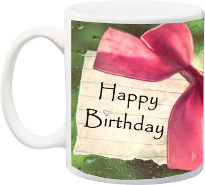 

Stylotrendz Happy Birthday Ceramic Mug(325 ml), White