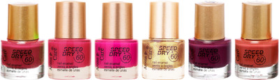 

Aroma Care Matte Nail Polish Mauve-Pink-Pink-Golden-Plum-Brick Orange(Pack of 6)