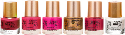 

Aroma Care Matte Nail Polish Mauve-Pink-Pink-Golden-Mauve-White(Pack of 6)