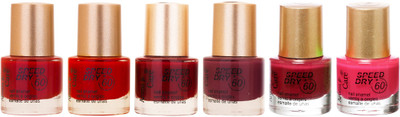 

Aroma Care Matte Nail Polish Red-Red-Maroon-Brown-Brown-Peach(Pack of 6)