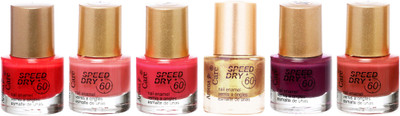 

Aroma Care Matte Nail Polish Orange-Nude-Peach-Golden-Plum-Brick Orange(Pack of 6)