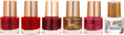 

Aroma Care Matte Nail Polish Red-Red-Maroon-Golden-Mauve-White(Pack of 6)