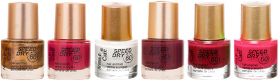

Aroma Care Matte Nail Polish Golden-Mauve-White-Brown-Brown-Peach(Pack of 6)