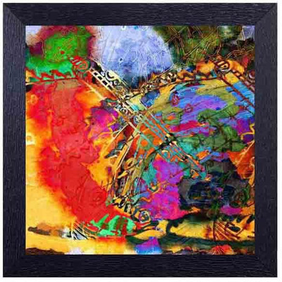 

random brush strokes Photographic Paper(14 inch X 14 inch, Framed)