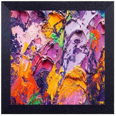 

vibrant brush strokes Photographic Paper(14 inch X 14 inch, Framed)