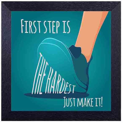 

first step is the hardest just make it Photographic Paper(14 inch X 14 inch, Framed)