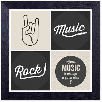

listening music is always a good idea Photographic Paper(14 inch X 14 inch, Framed)