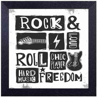 

lets rock & roll Photographic Paper(14 inch X 14 inch, Framed)