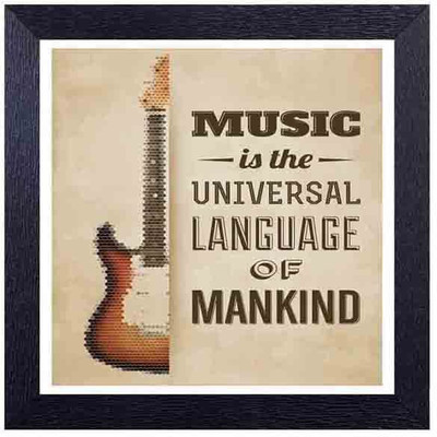 

music is the universal language of mankind Photographic Paper(14 inch X 14 inch, Framed)