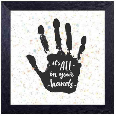 

its all in your hands Photographic Paper(14 inch X 14 inch, Framed)