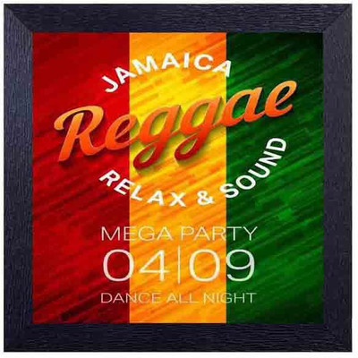 

jamaica reggae relax and sound mega party Photographic Paper(14 inch X 14 inch, Framed)