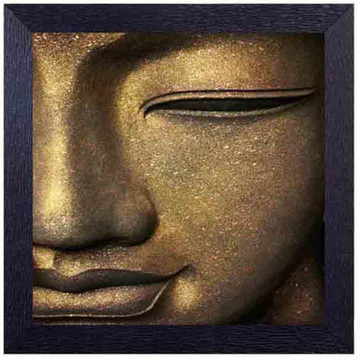 

the blissful eye of gautam buddha Photographic Paper(14 inch X 14 inch, Framed)