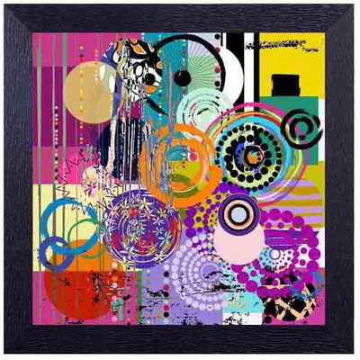 modern art circular pattern Photographic Paper(14 inch X 14 inch, Framed)