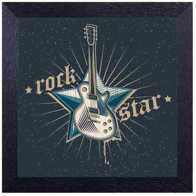 

rockstar with sparkling star Photographic Paper(14 inch X 14 inch, Framed)