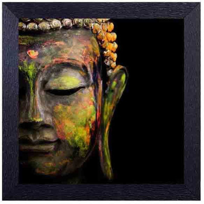 

Gautam buddha in rustic colours Photographic Paper(14 inch X 14 inch, Framed)
