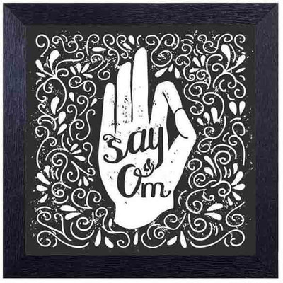 

say Om Photographic Paper(14 inch X 14 inch, Framed)