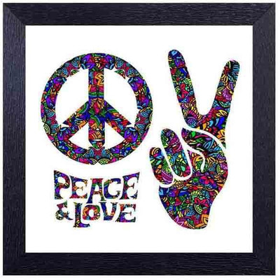 

peace and love Photographic Paper(14 inch X 14 inch, Framed)