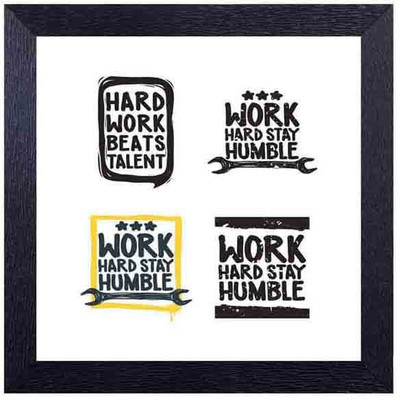 

hard work beats talent Photographic Paper(14 inch X 14 inch, Framed)