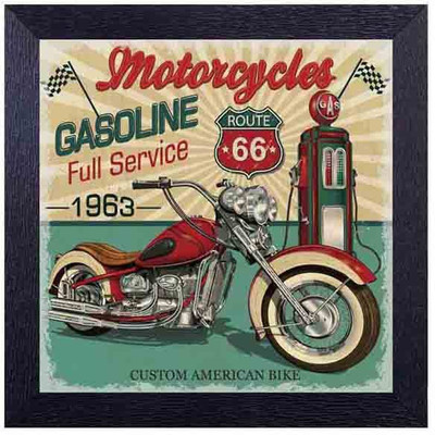 

motorcycle gasoline fuel service Photographic Paper(14 inch X 14 inch, Framed)