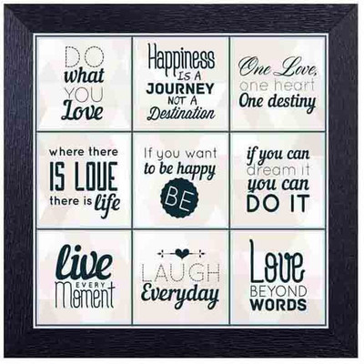 

meaning of life with different messages Photographic Paper(14 inch X 14 inch, Framed)