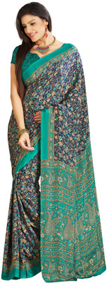 

Vardan Prints Printed Bollywood Crepe Saree(Blue)
