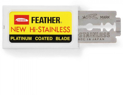 

FEATHER New Hi Stainless Double Edge Safety Razor Blades , 10 NOS(Pack of 10)