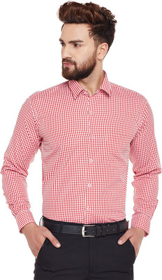 Hancock Men Checkered Formal Red Shirt