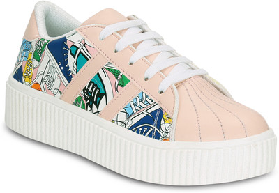 

Kielz Pink-Women-Lace-Ups-Sneakers Sneakers For Women(Pink